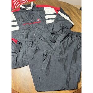 90s Vintage Le Coq Sportif Men's Nylon Track Suit Jacket + Pants Size XL